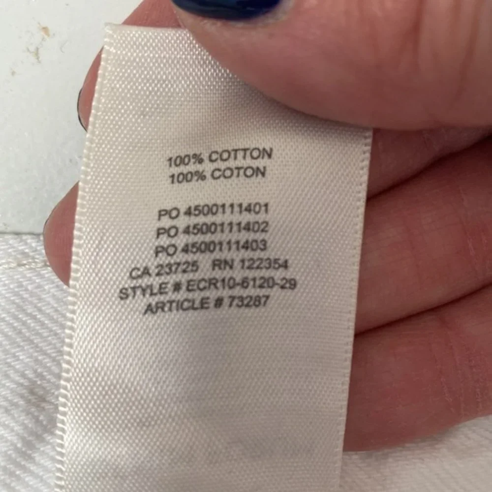 ❗️SOLD❗️Aritzia Denim Forum White Ex Boyfriend Shorts Size 25 - Picture 13 of 13